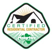 Certified residential contractor award.