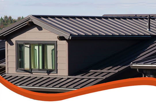 Metal roof on home by stout roofing