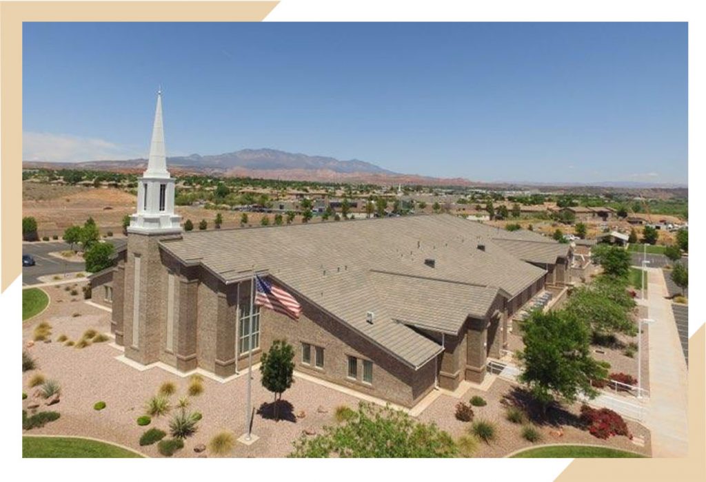 Commercial tiled roofing project for community church.