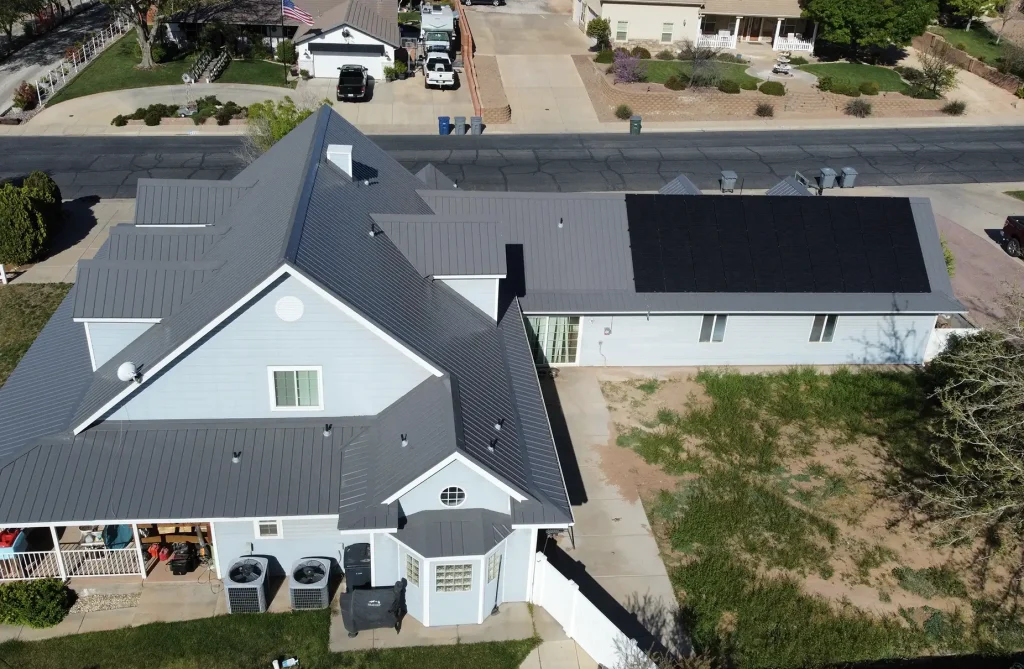 Solar panel installation in dixie utah by stout roofing.