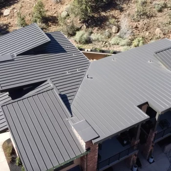 Metal roofing on home done by stout roofing